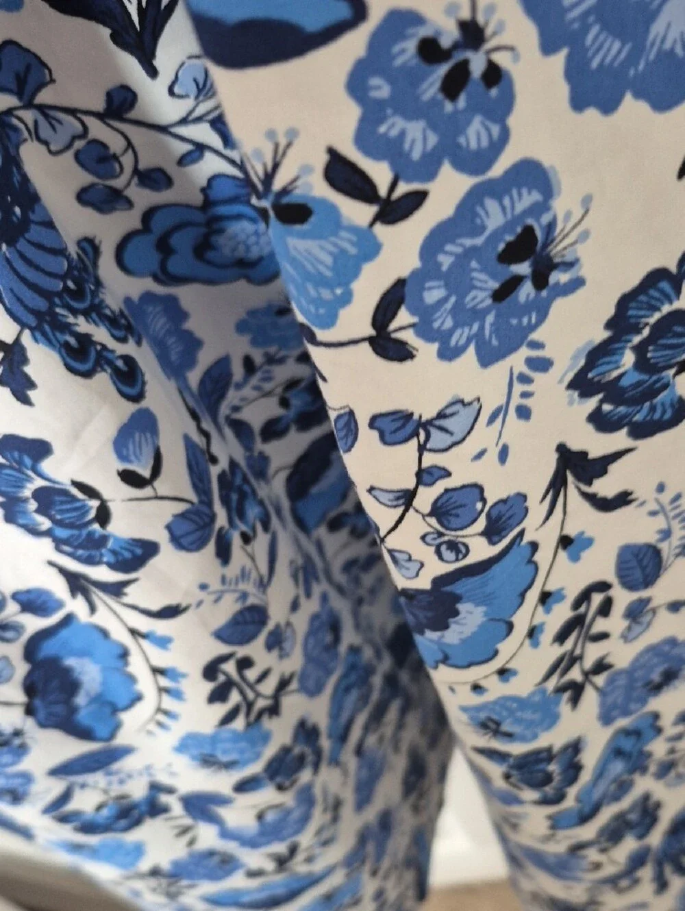 Nwt Kate Spade Short Blue Peacock Floral Shirt Dress with Tie Waist